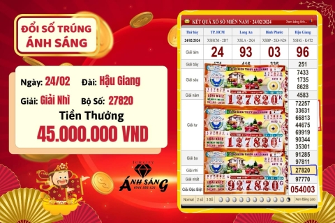 ĐỔI SỐ TRÚNG THƯỞNG