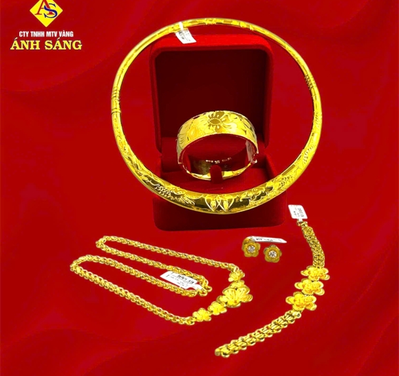 Bộ Trang Sức Cưới 5 Món 1Lượng 24K AS-B1001